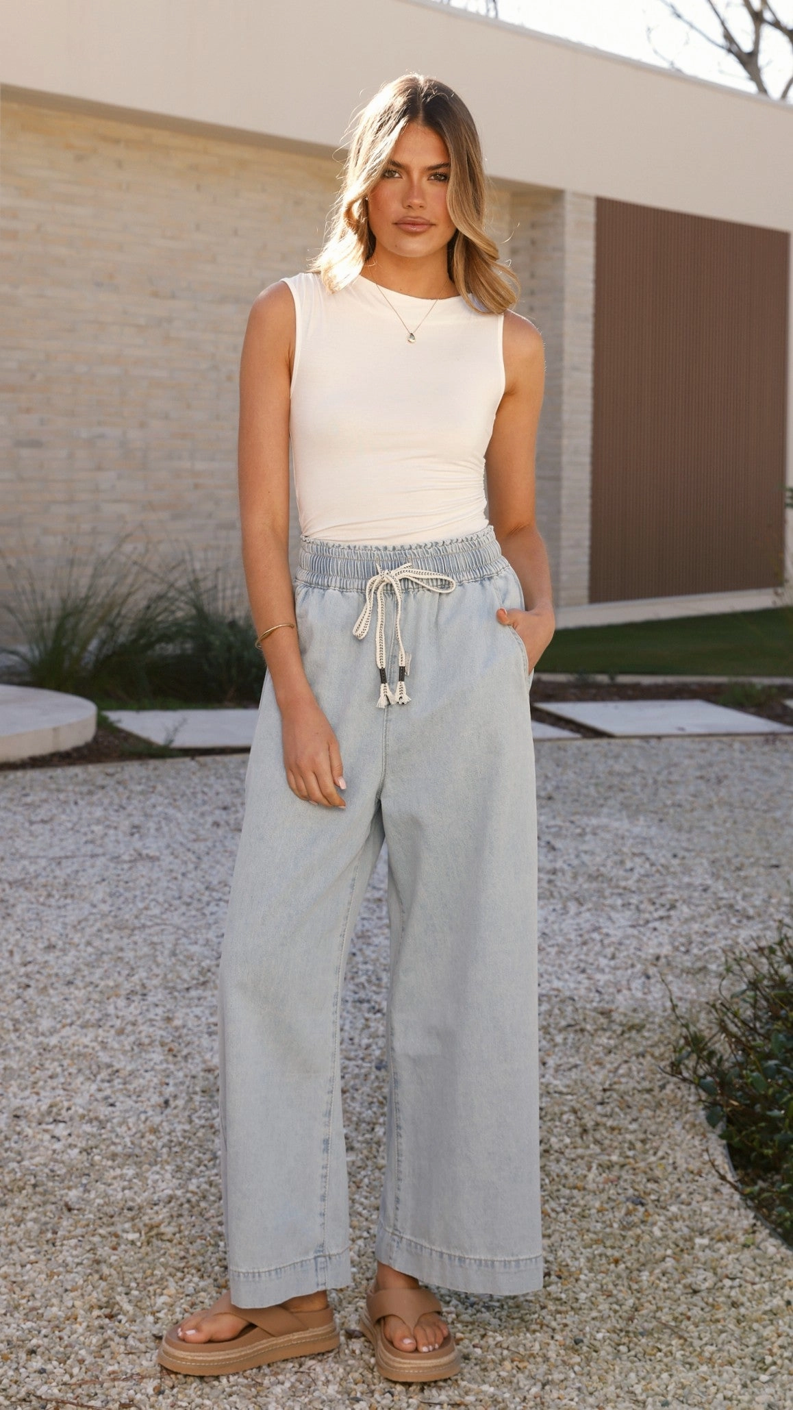 Josephine Pants - Light Blue Denim