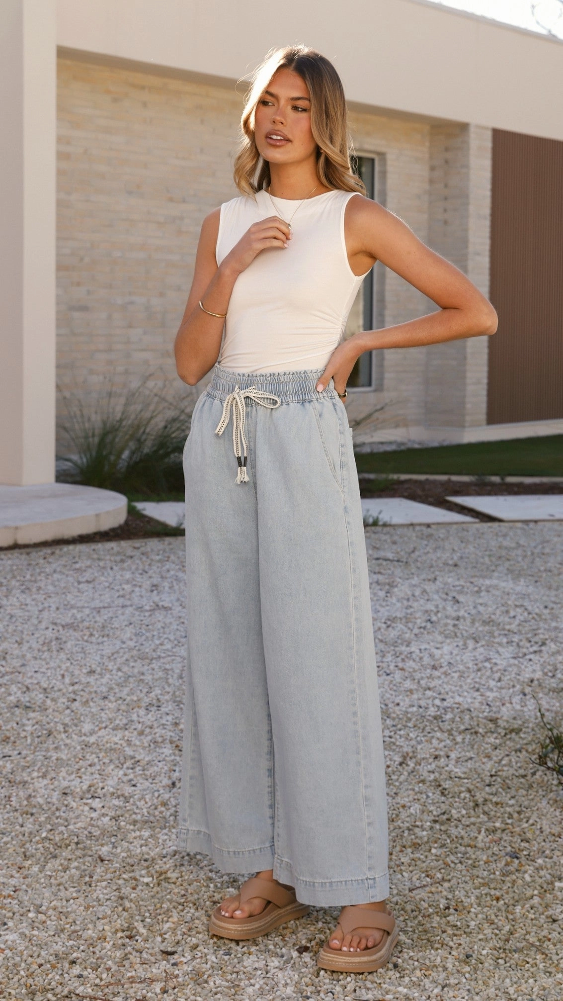Josephine Pants - Light Blue Denim