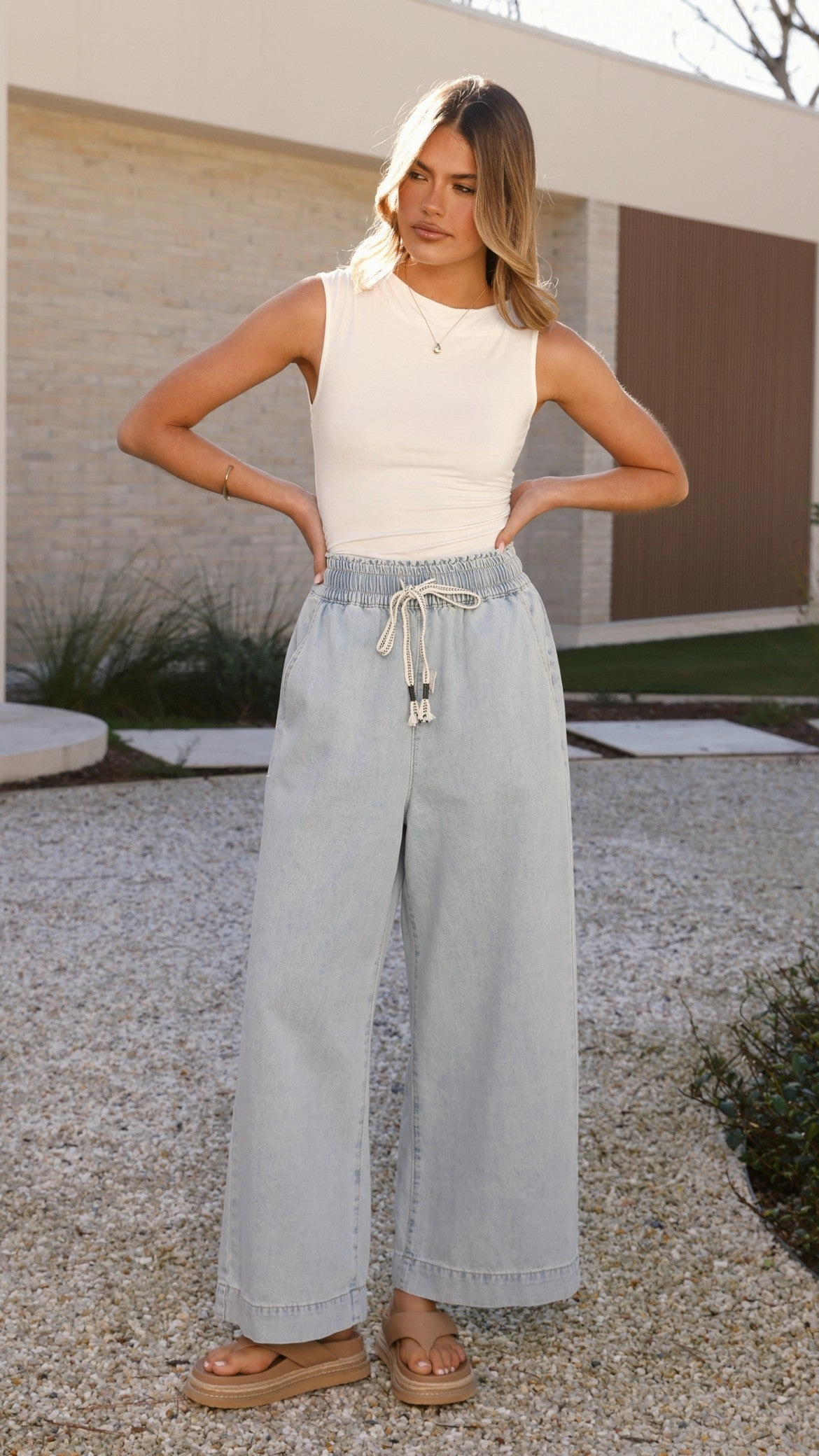 Josephine Pants - Light Blue Denim