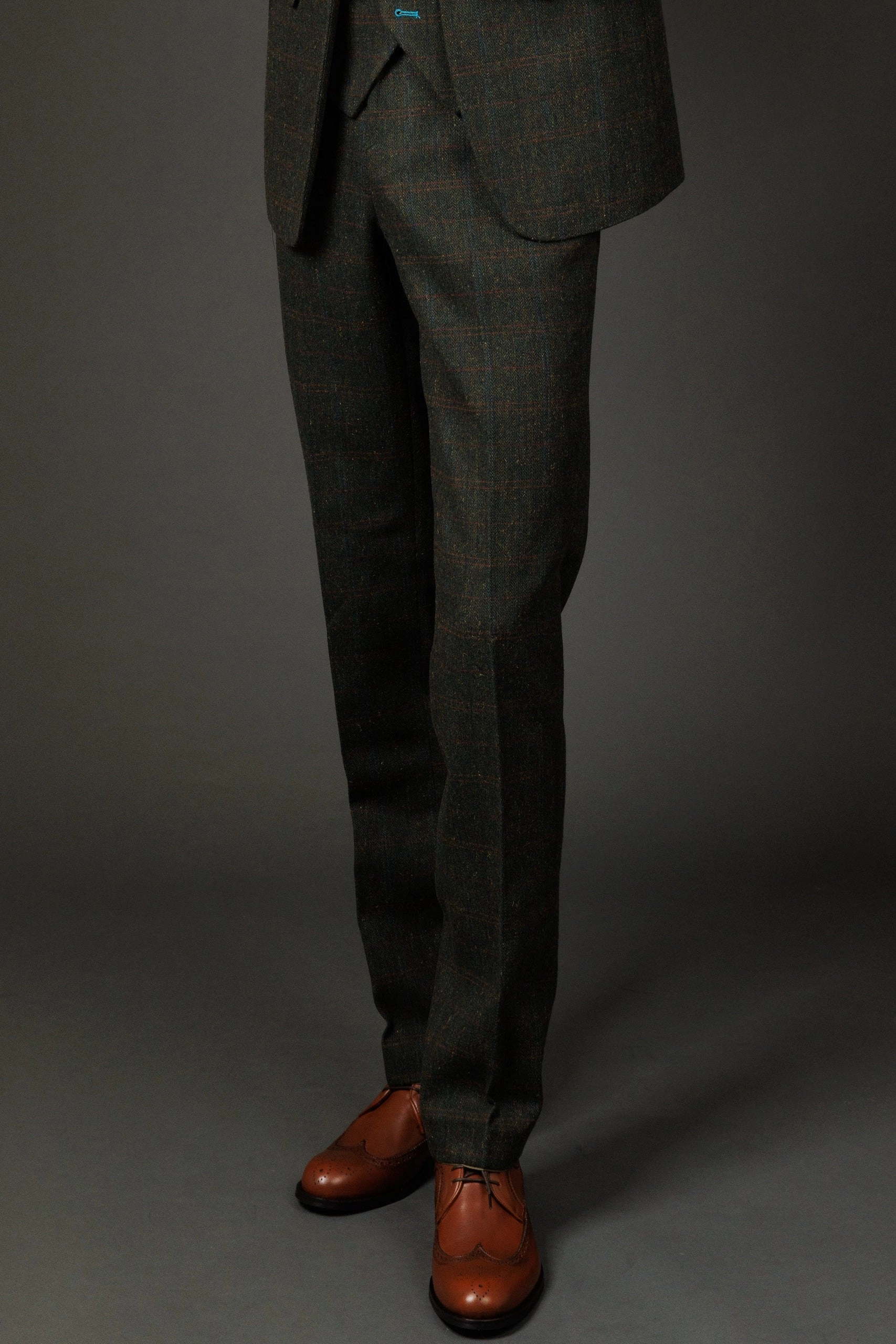 Joshua Tweed Check Trousers