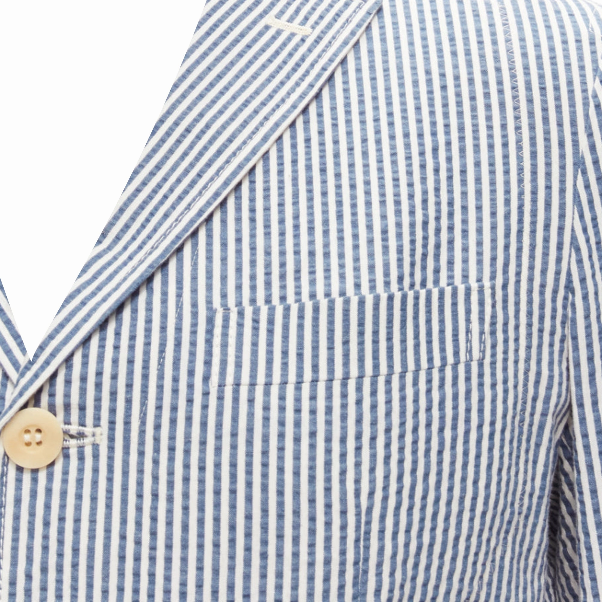 Junya Watanabe Man striped seersucker cotton blazer jacket