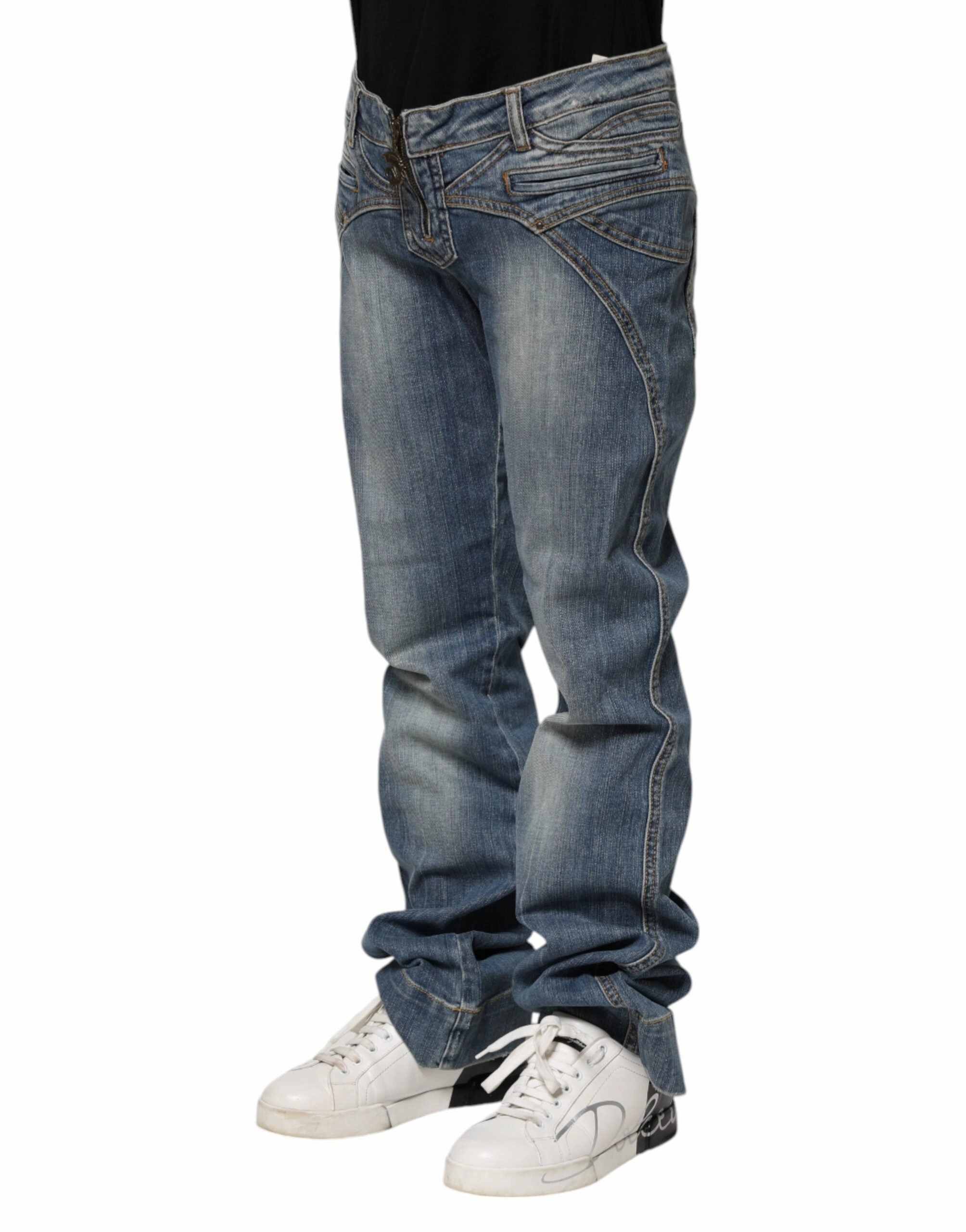 Just Cavalli Washed Straight Fit Men Men's Jeans