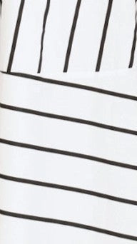 Kaethe Maxi Dress - White/Black Stripe