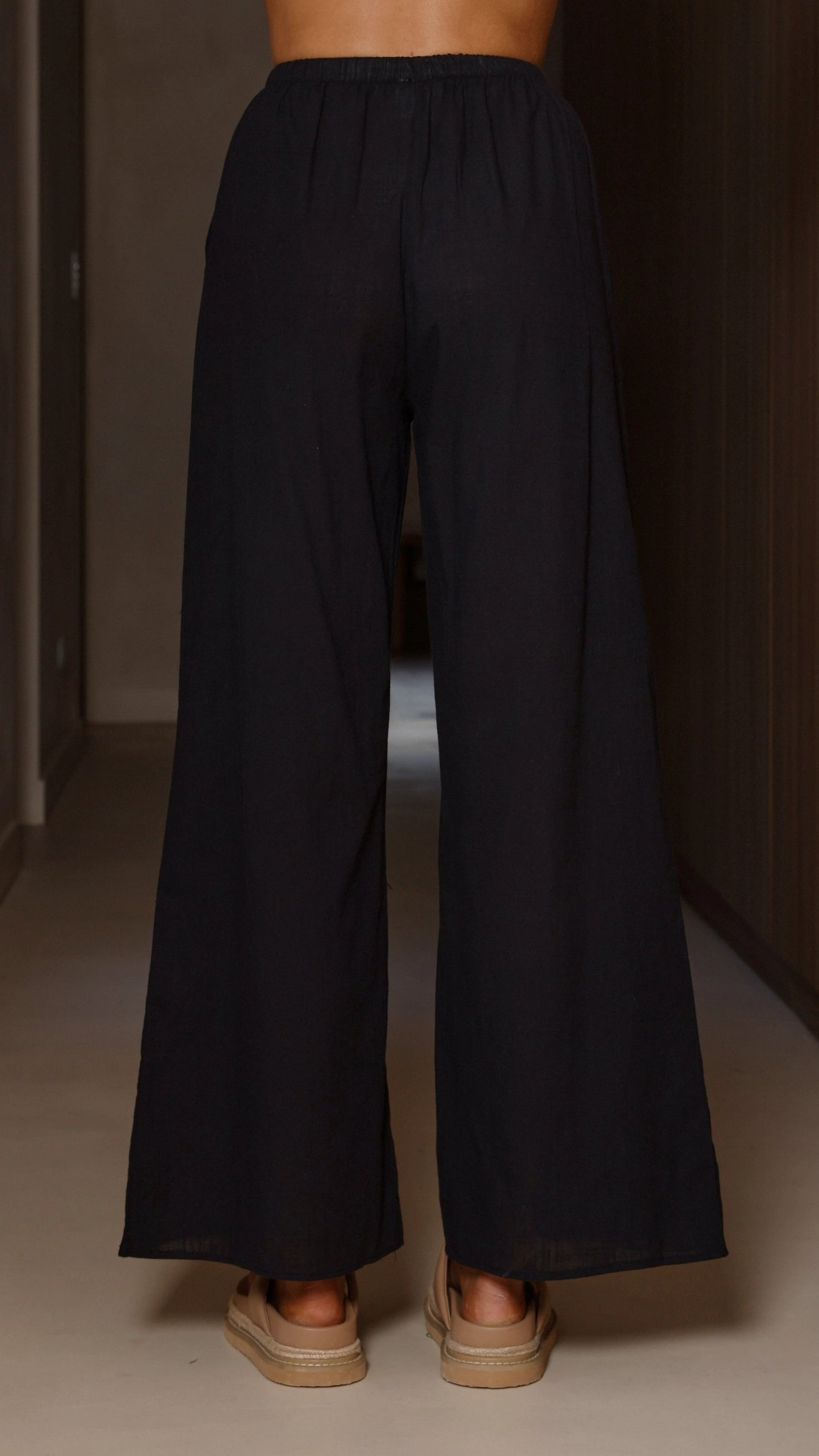 Kailani Strapless Top and Pants Set - Black