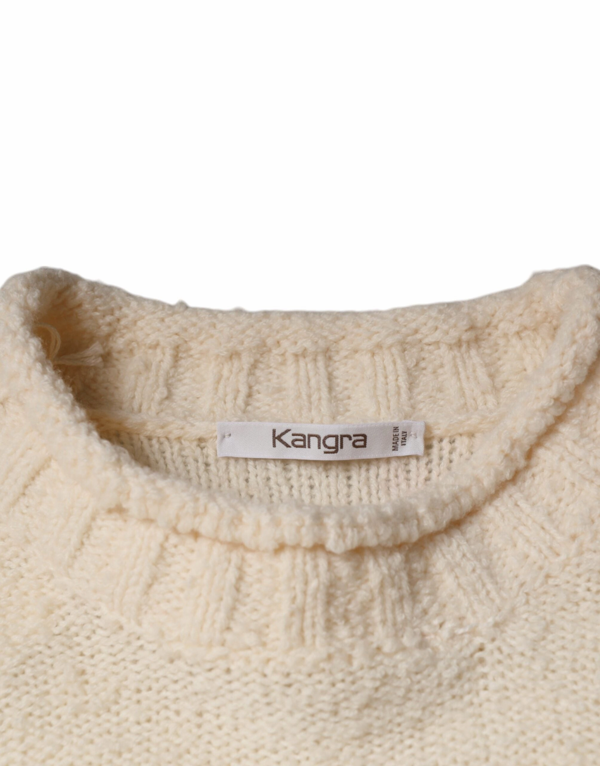 KANGRA Wool Knit Long Sleeve Round Neck Pullover Men's Sweater (Pre-Owned)