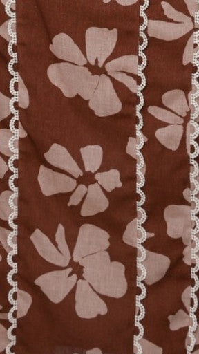 Kiva Maxi Skirt - Brown Daylillies