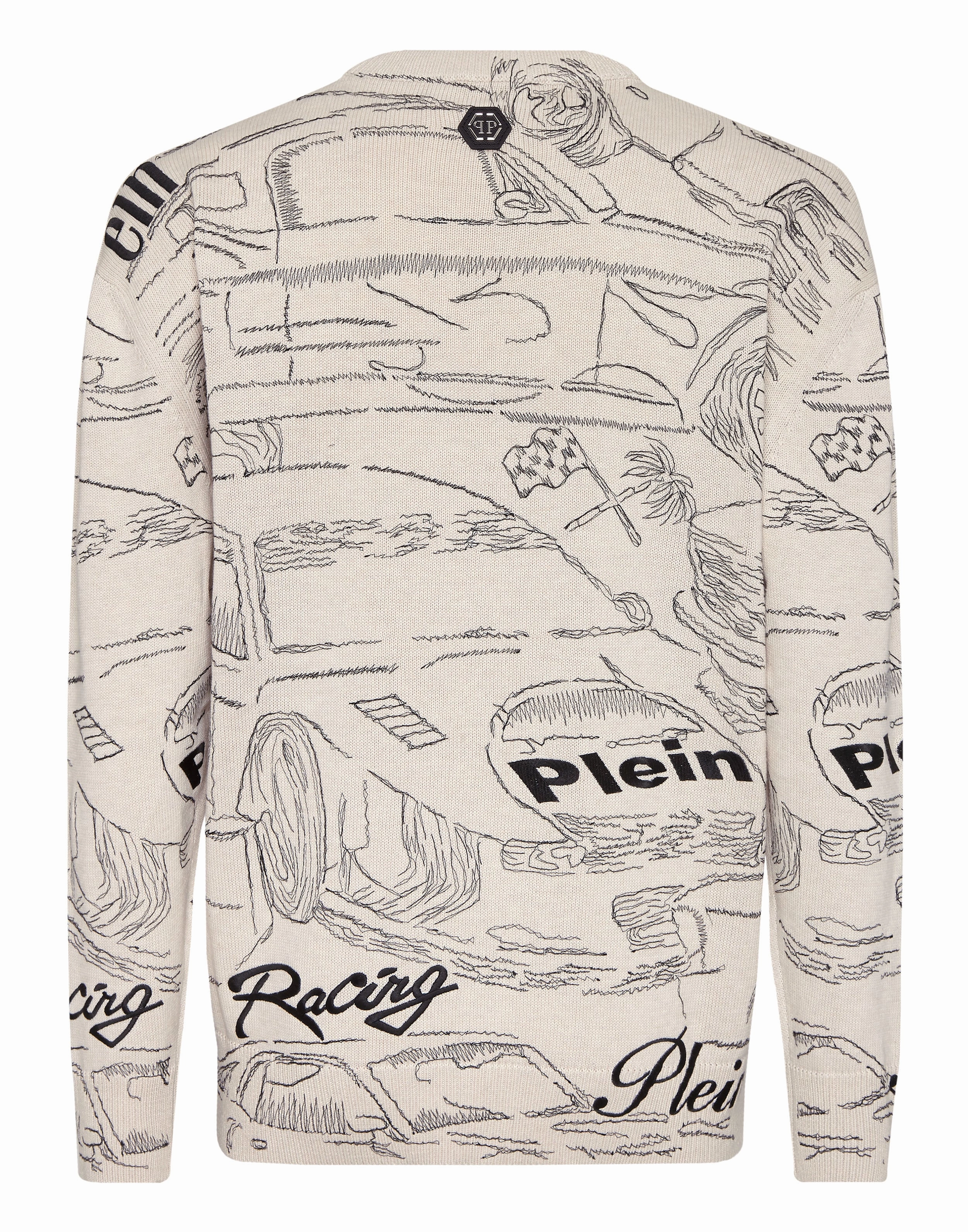 Knitted Pullover Round Neck LS Cars Racing