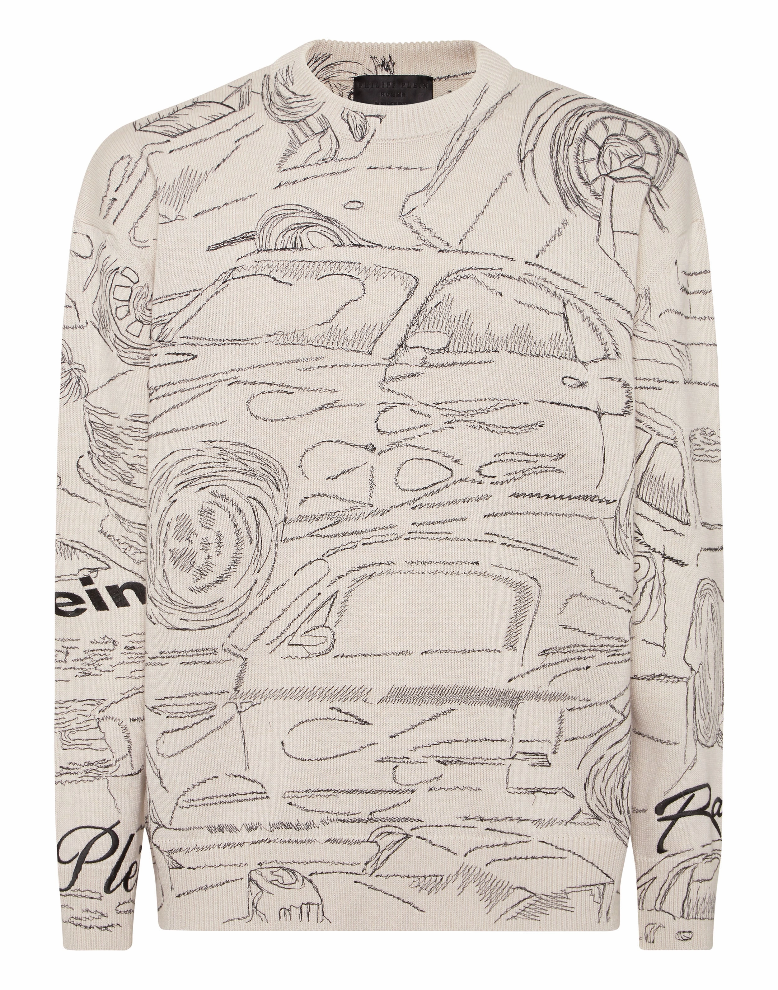 Knitted Pullover Round Neck LS Cars Racing