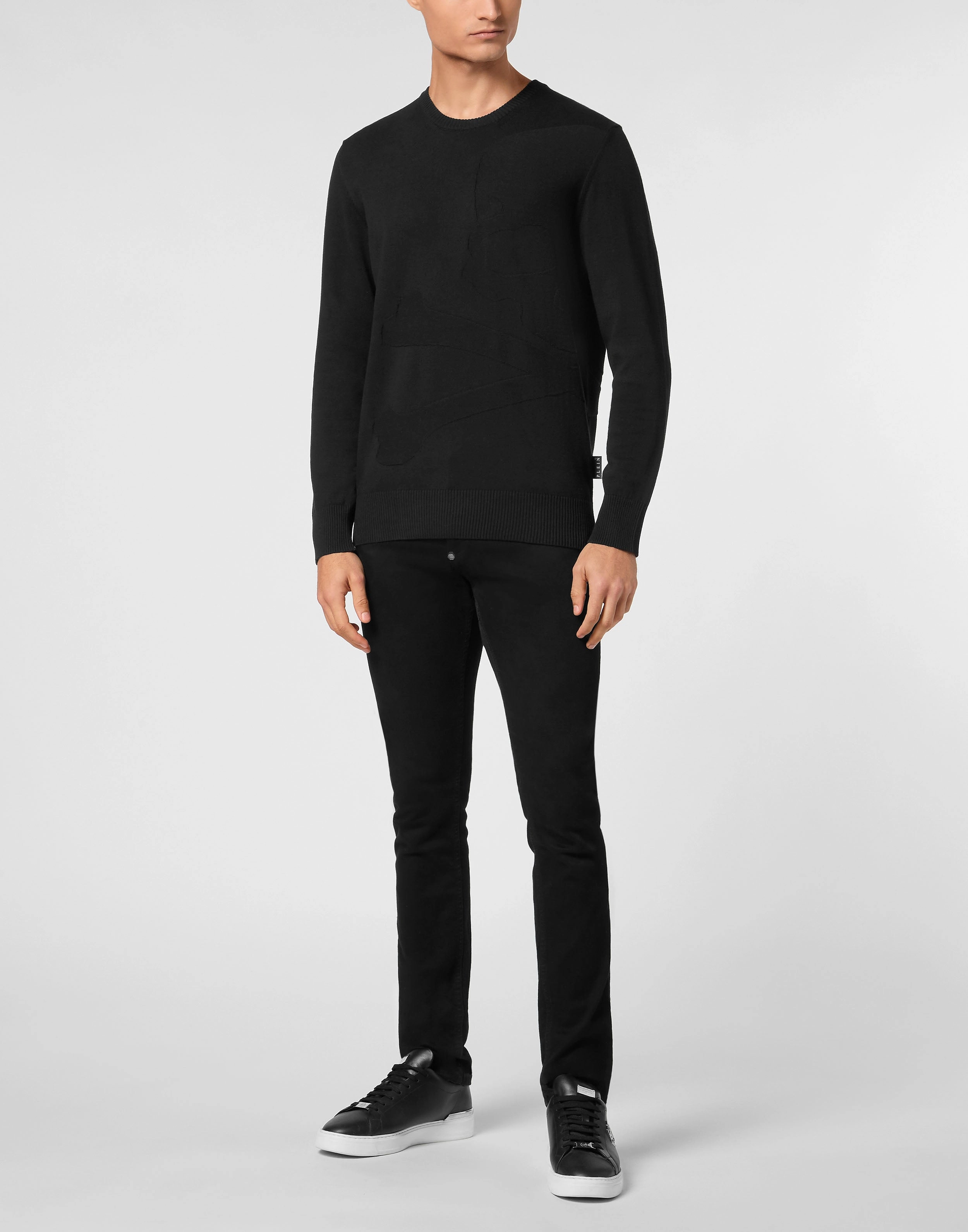Knitted Pullover Round Neck LS Skull&amp;Bones