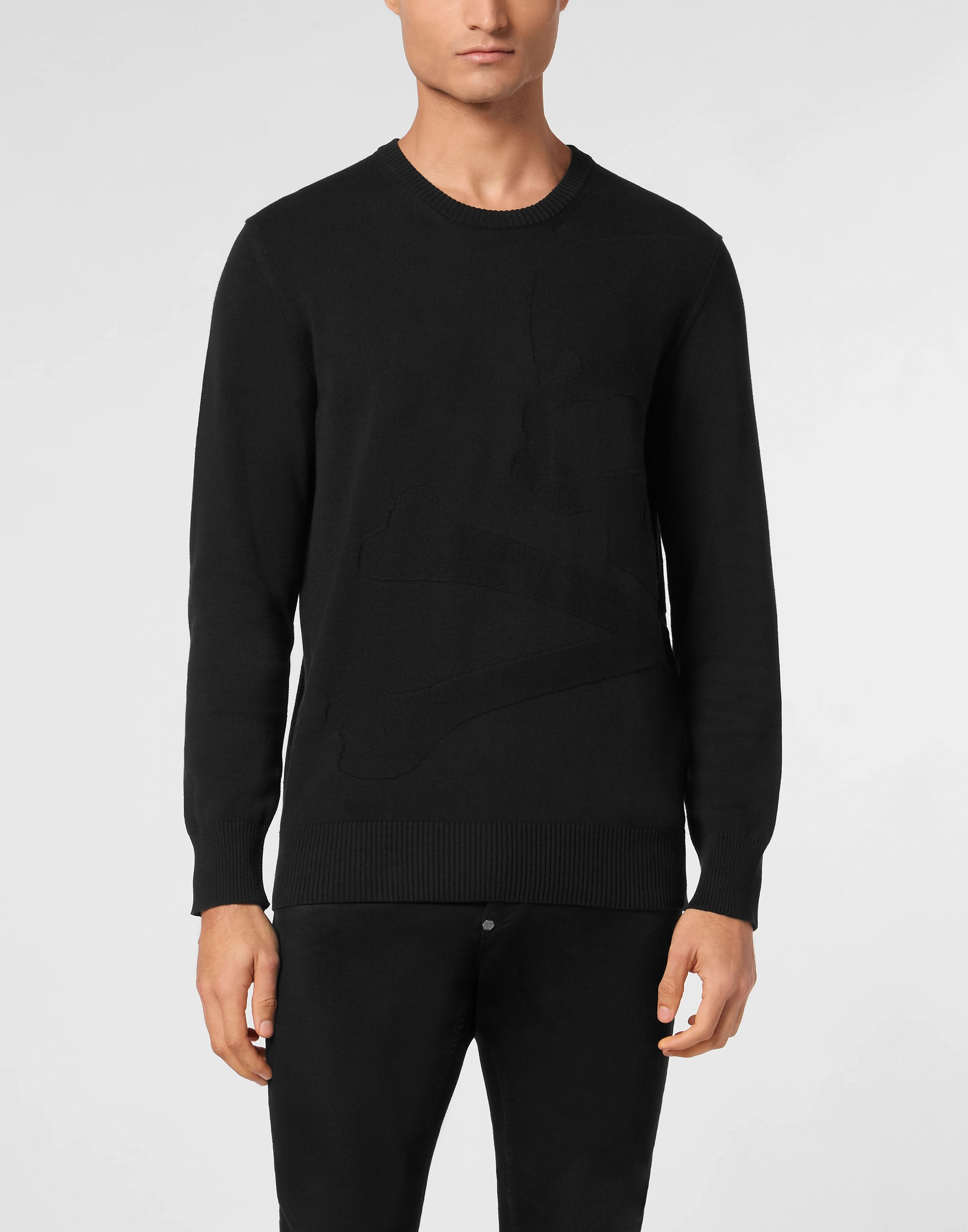 Knitted Pullover Round Neck LS Skull&amp;Bones