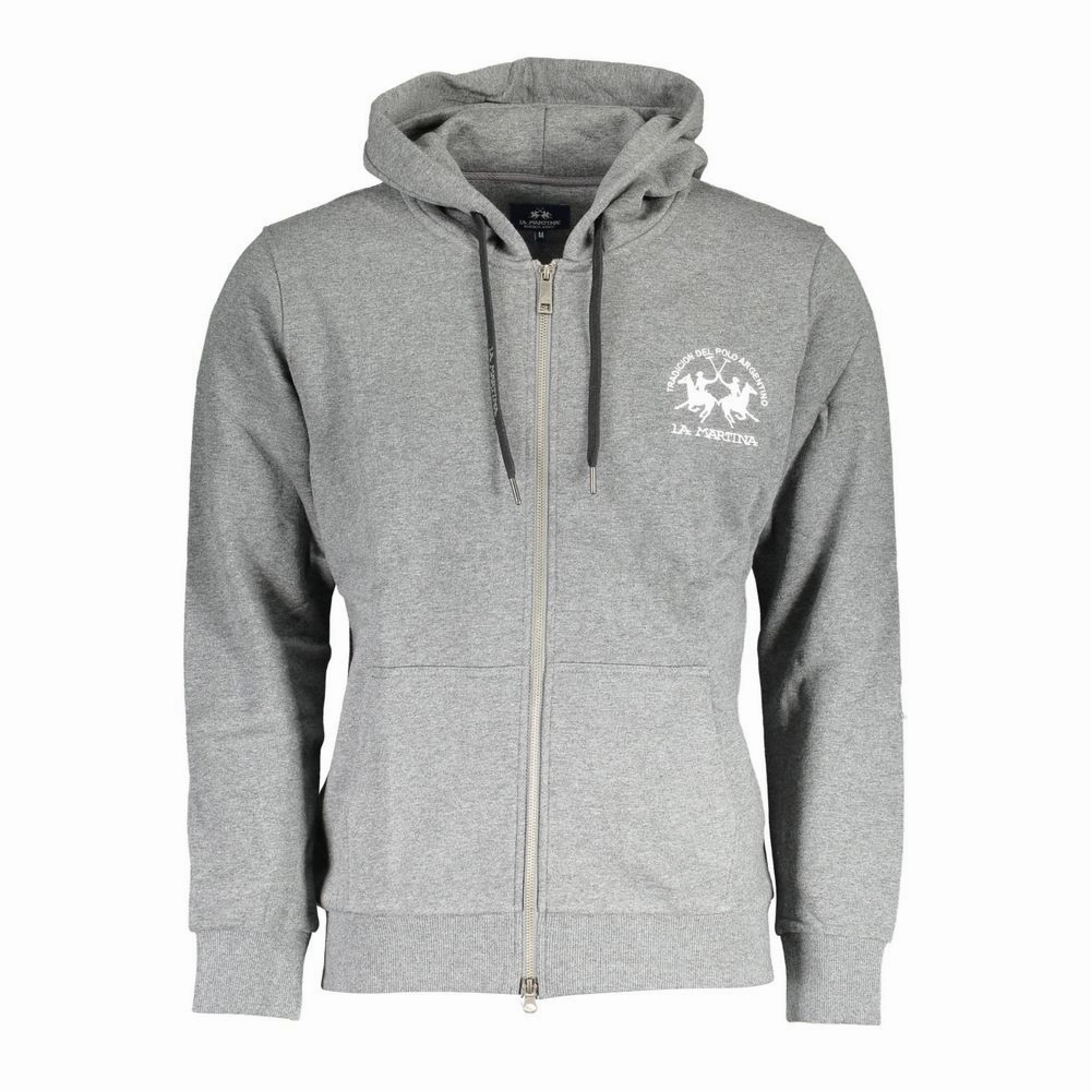 La Martina Chic  Hooded Sweatshirt with Embroidery Men's Detail