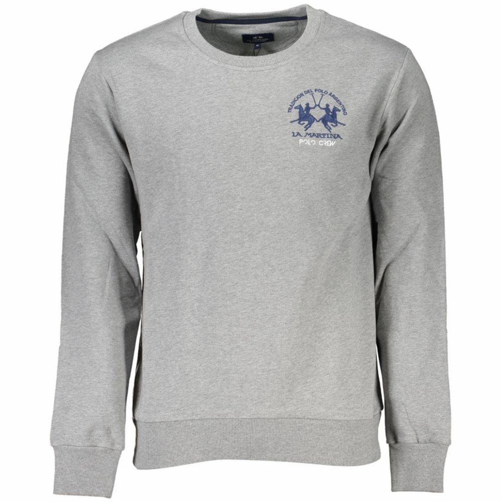 La Martina Embroide Cotton Crewneck Men's Sweater