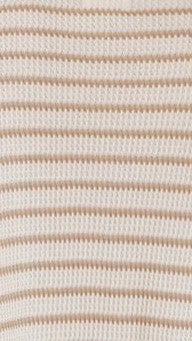 Lacole Button Up Shirt and Shorts Set - White / Beige Stripe