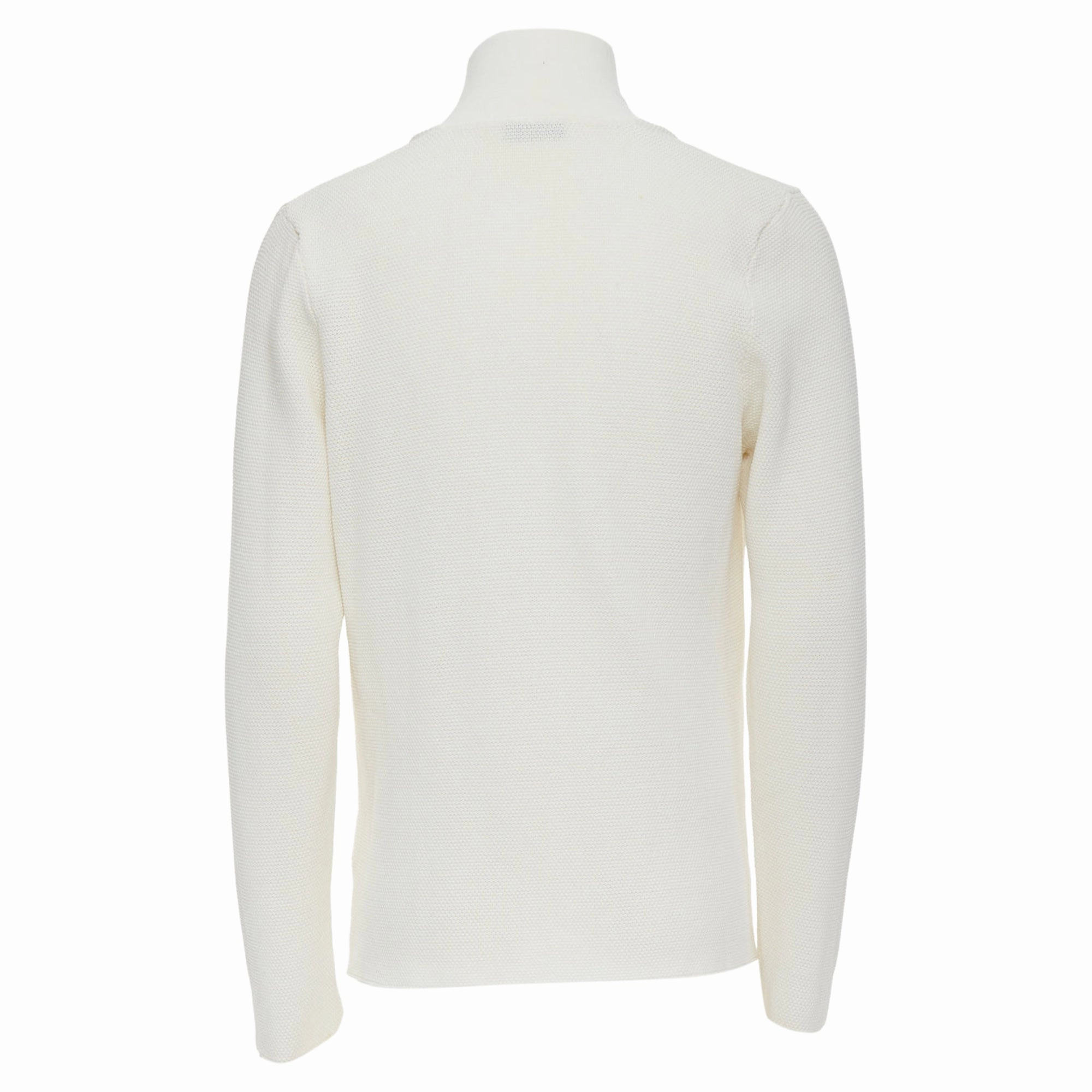 Lanvin Cotton Skinny Lapel Knitted Buttons Pocketed Blazer