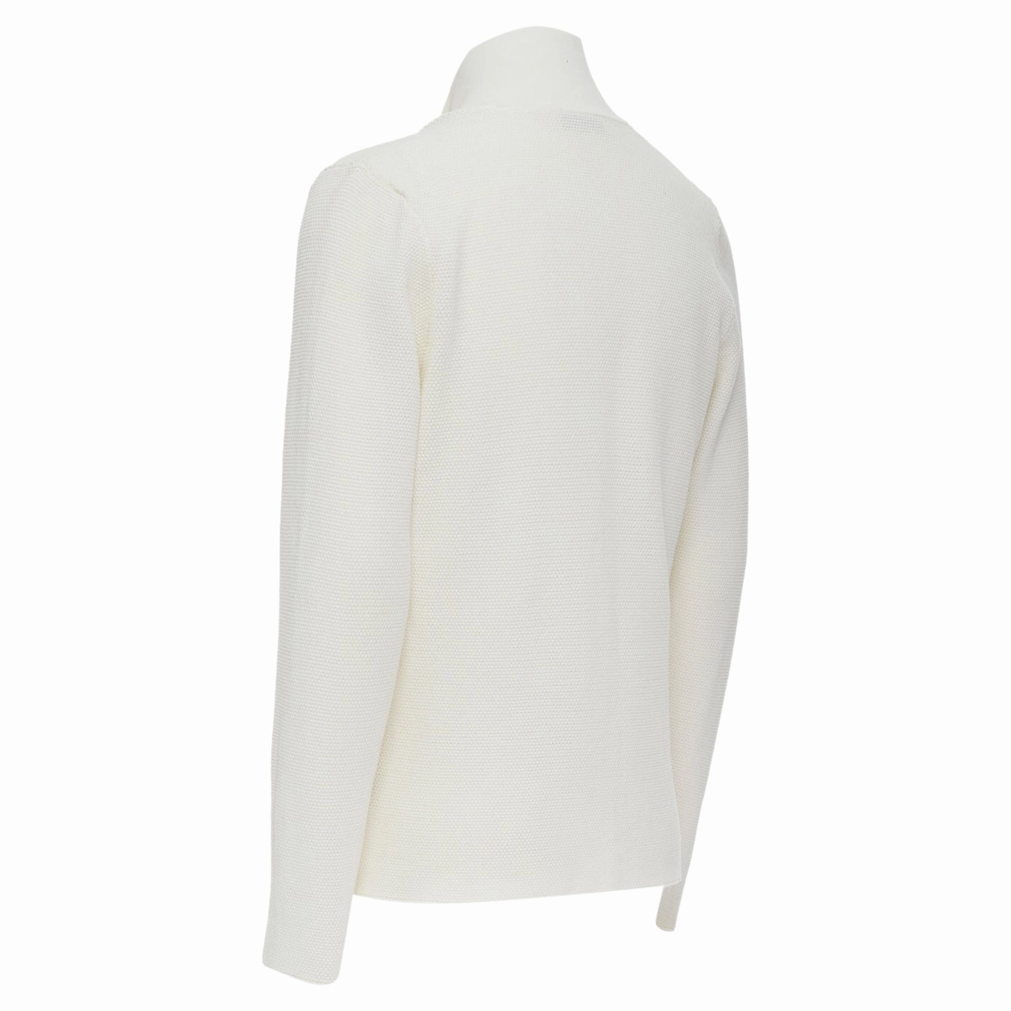 Lanvin Cotton Skinny Lapel Knitted Buttons Pocketed Blazer