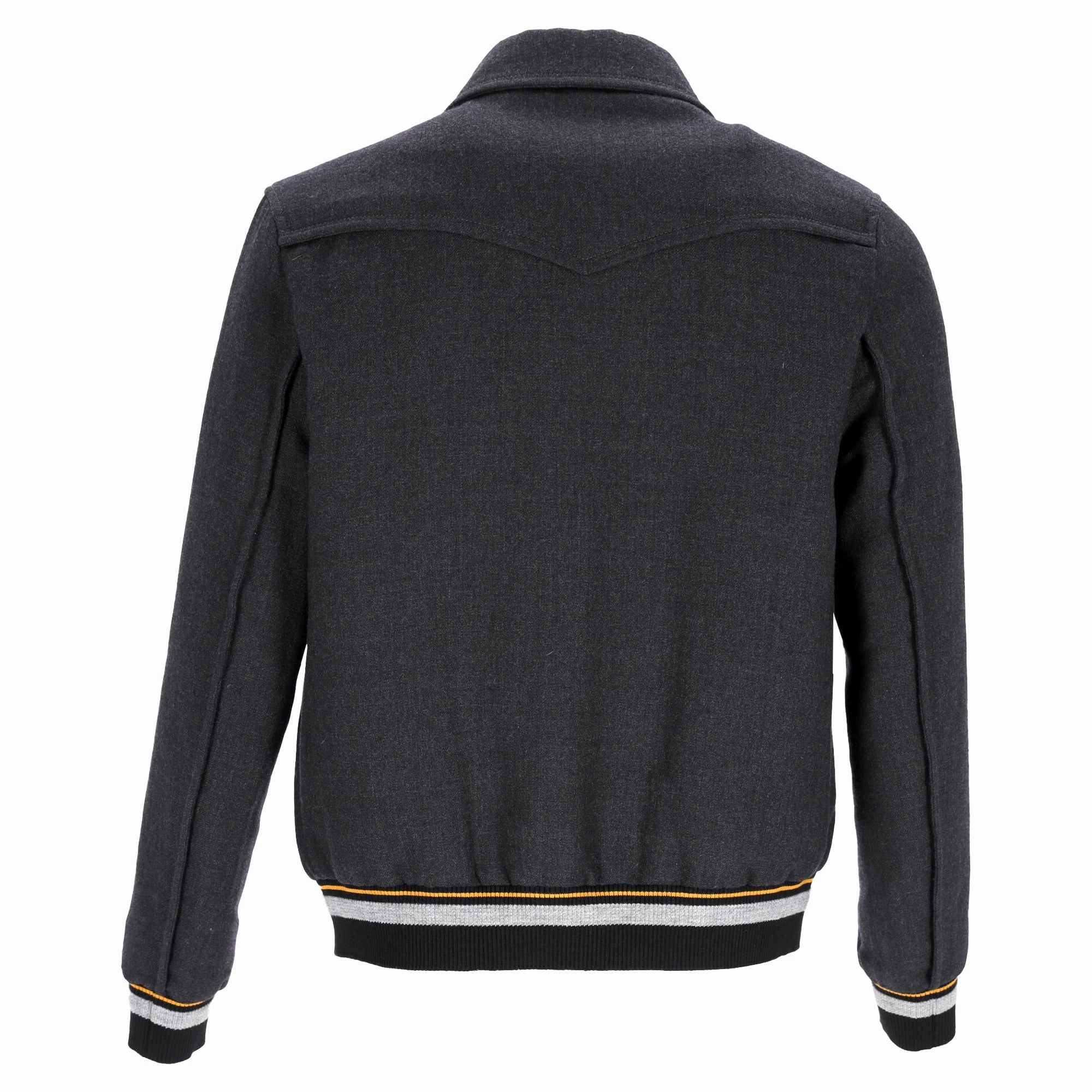 Lanvin Zipped Bomber Jacket in Grey Wool