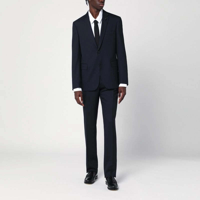 Lardini Men's Single-Breasted blue Wool Suit