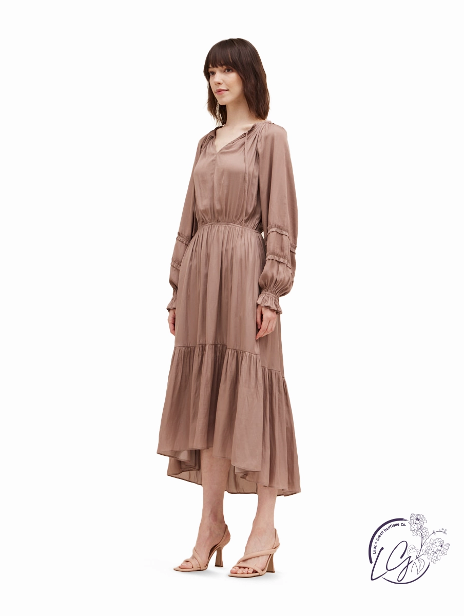 Lavish Elegance Ruffle Maxi Dress