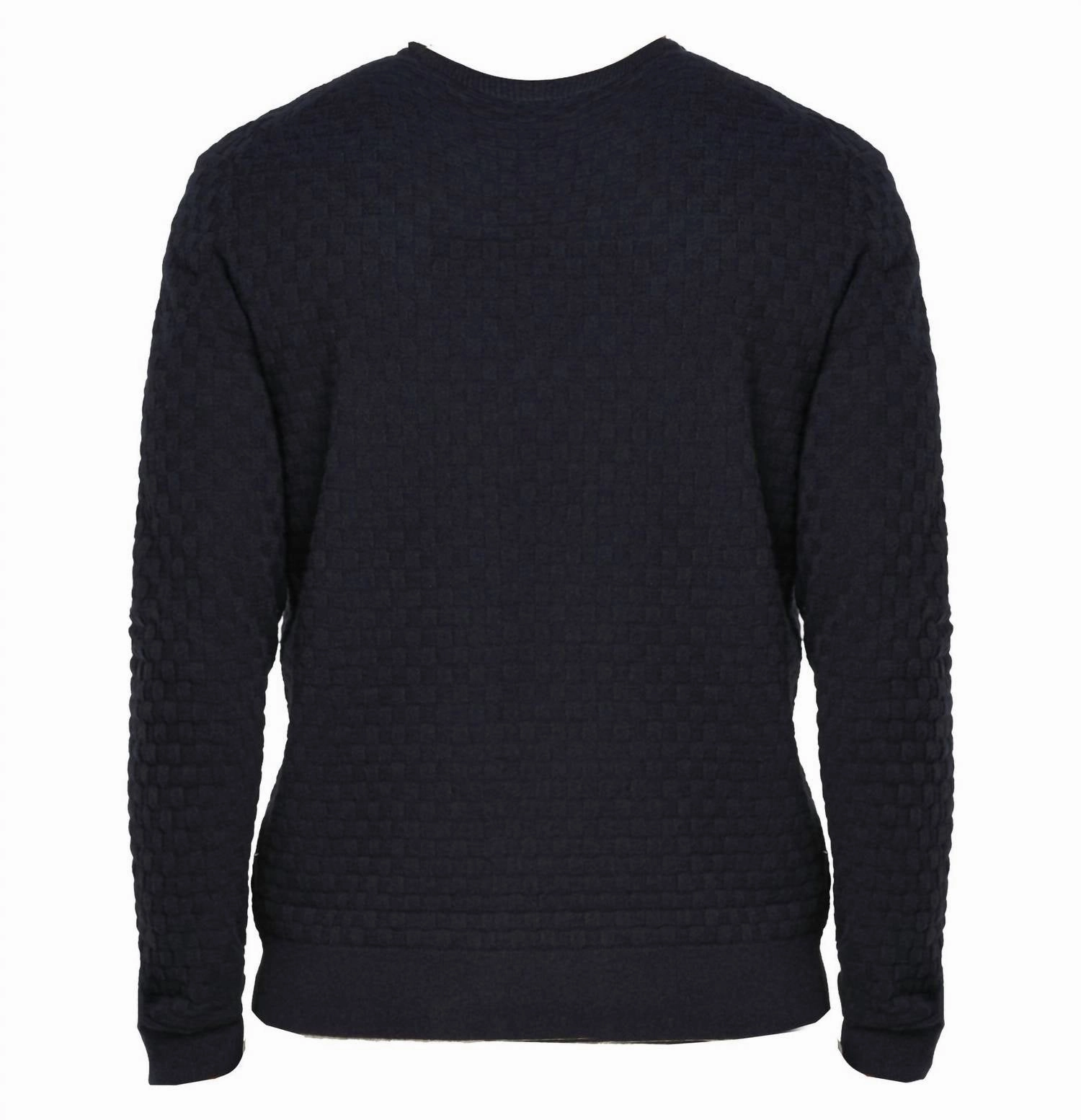 Lentic Raglan Sleeve Pullover Sweater In Navy