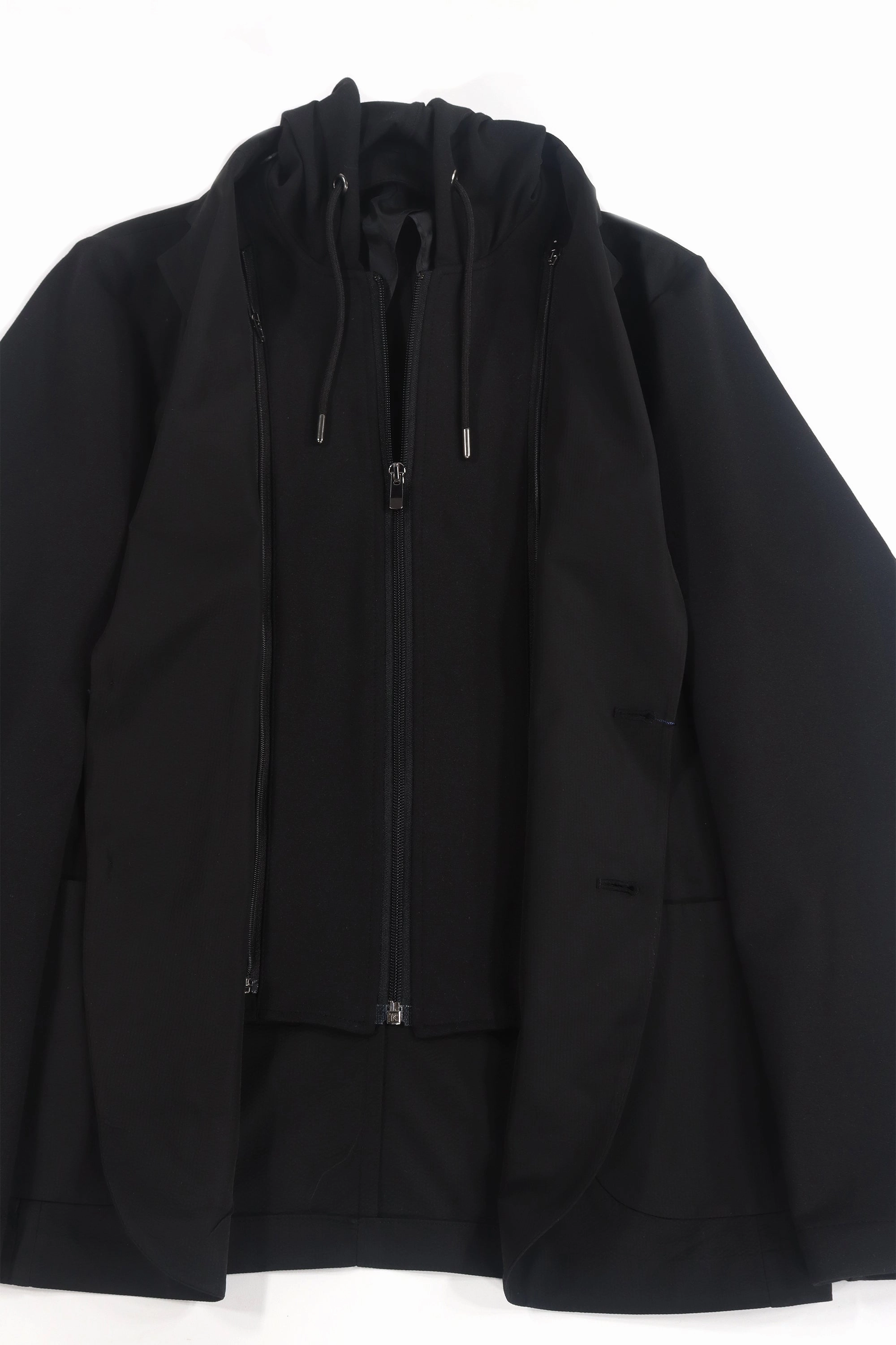 Leo Black Hooded Sportcoat