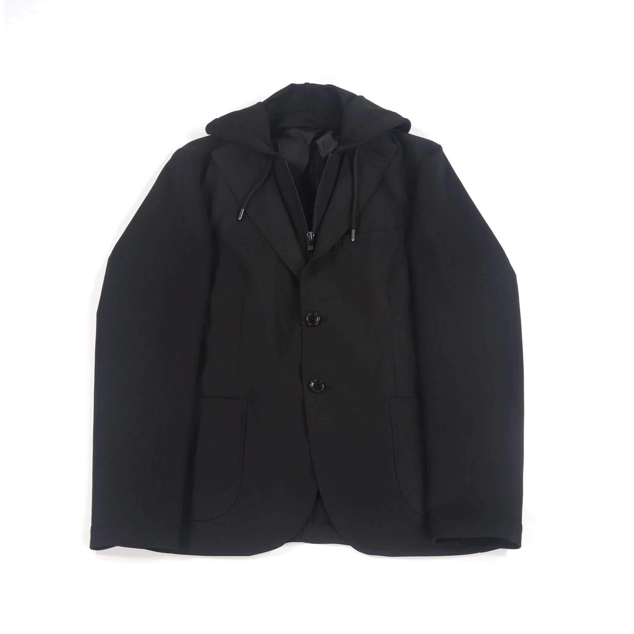Leo Black Hooded Sportcoat