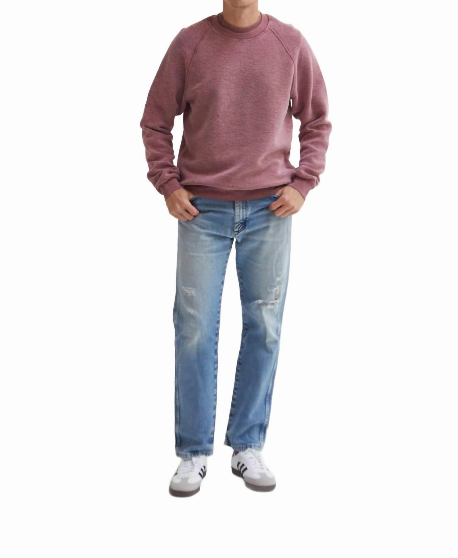 Leo Reverse Crewneck In Raisin
