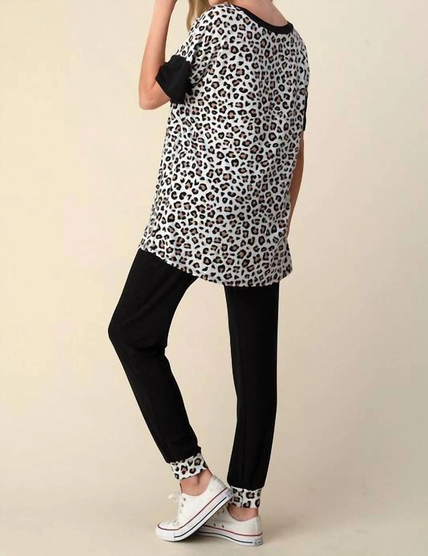 Leopard Loungewear Set - Plus In Multi