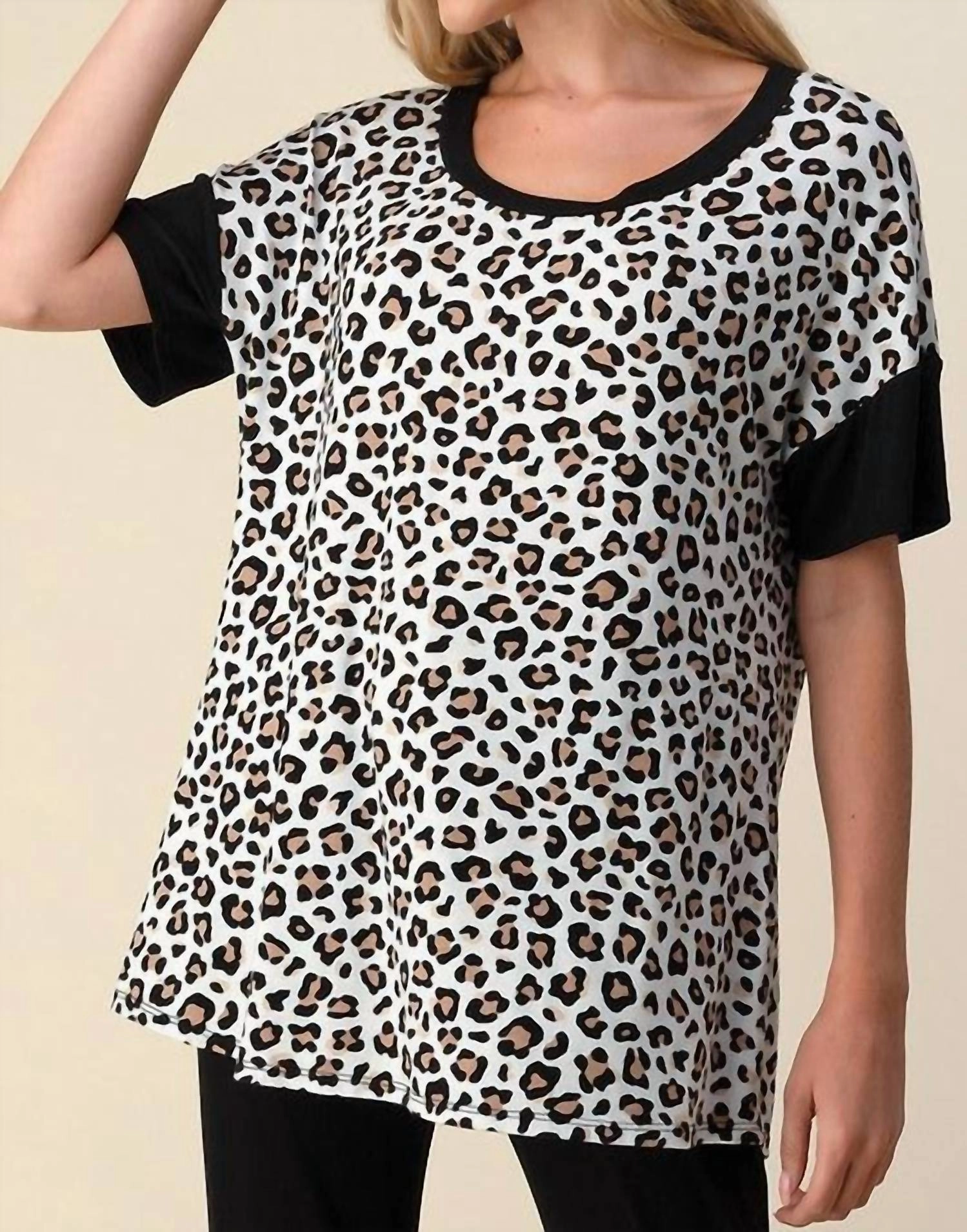 Leopard Loungewear Set - Plus In Multi