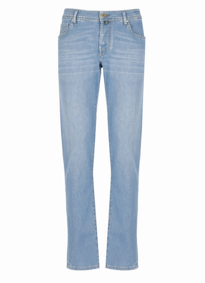 Ligh-Blue Cotton Nick Slim Pants