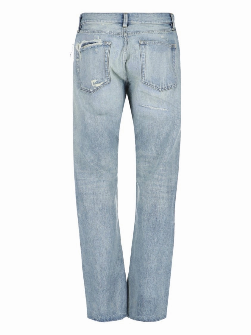 Light Blue Distressed Jeans - Light Blue