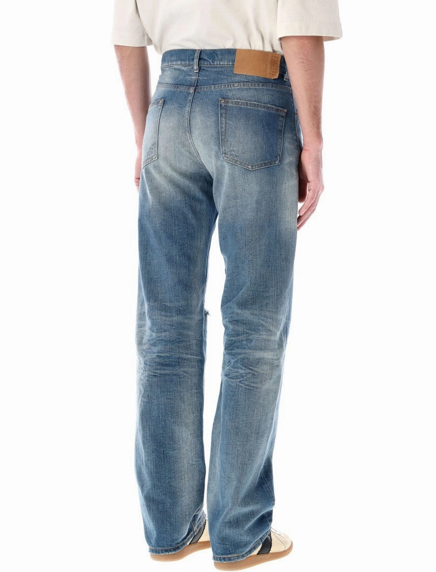 Light Blue Distressed Jeans