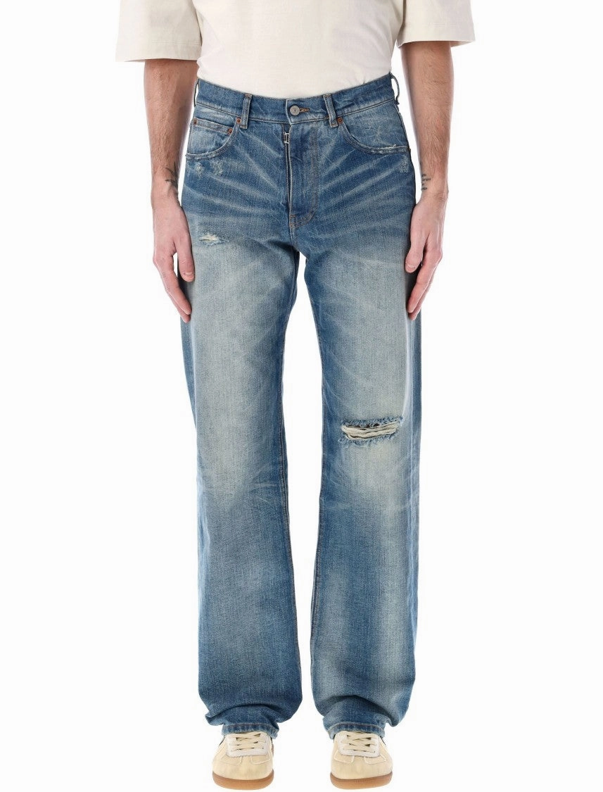 Light Blue Distressed Jeans