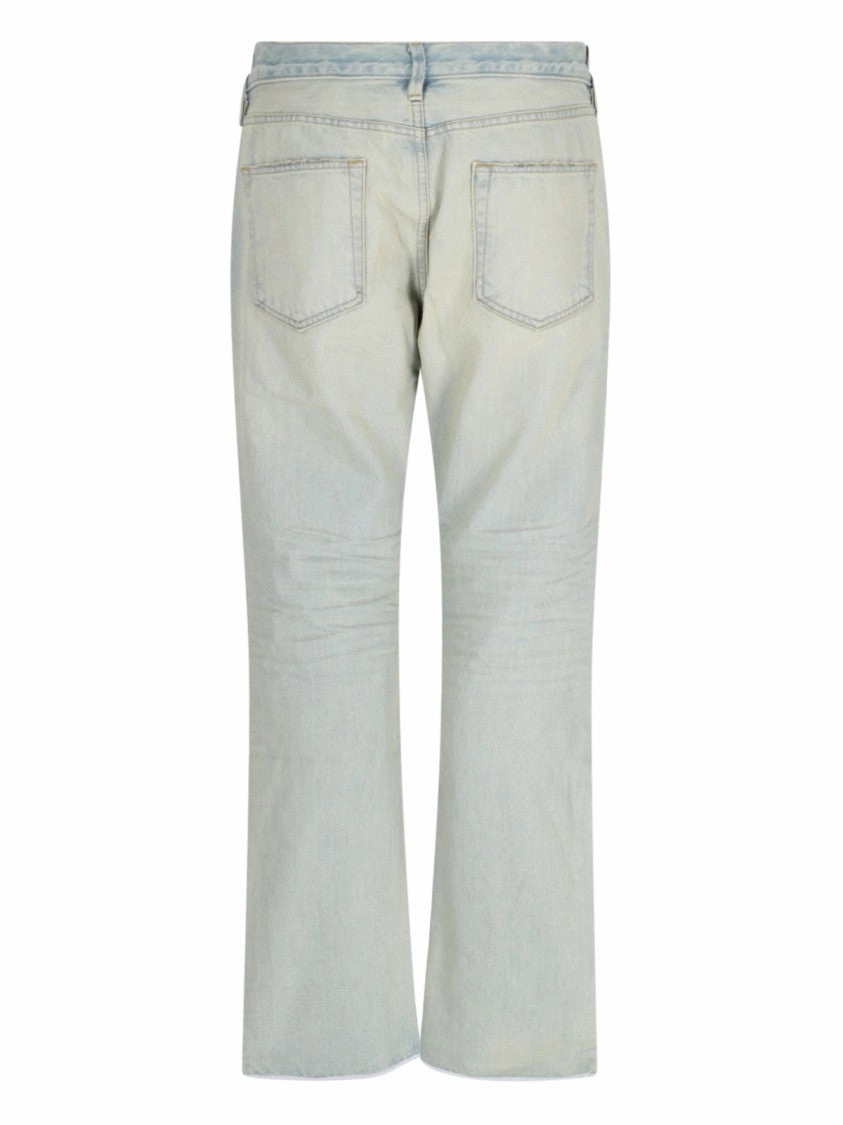 Light Blue Straight-Leg Jeans