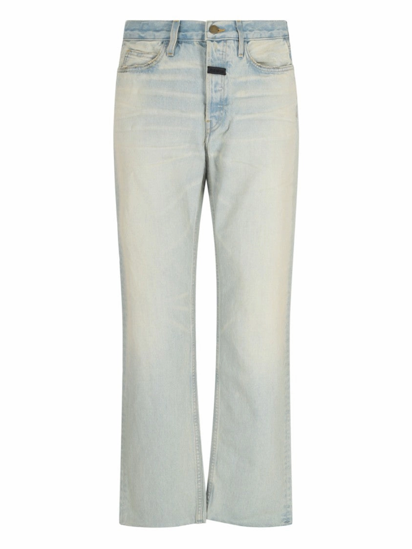 Light Blue Straight-Leg Jeans