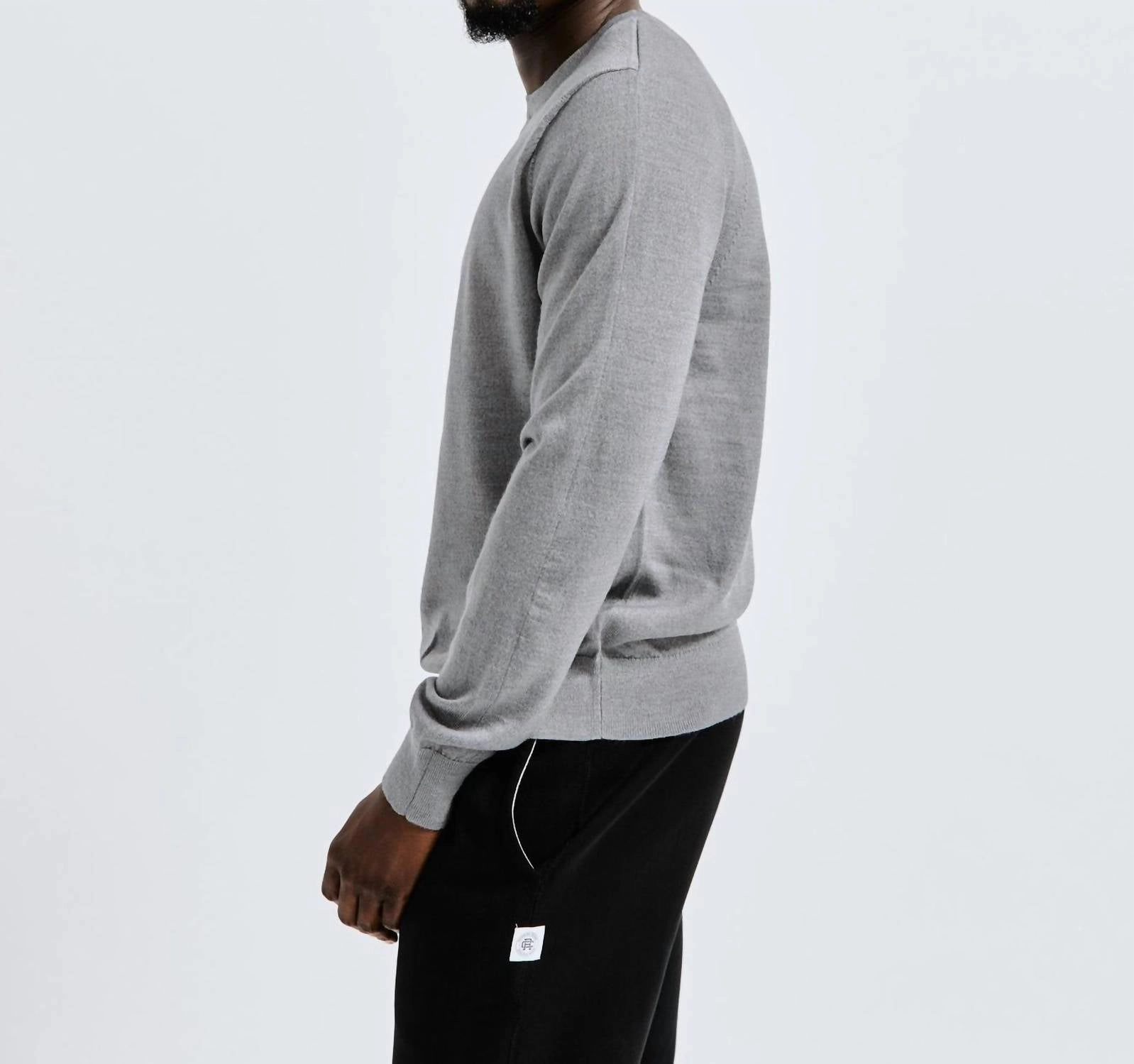Lightweight Harry Crewneck In Heather Grey