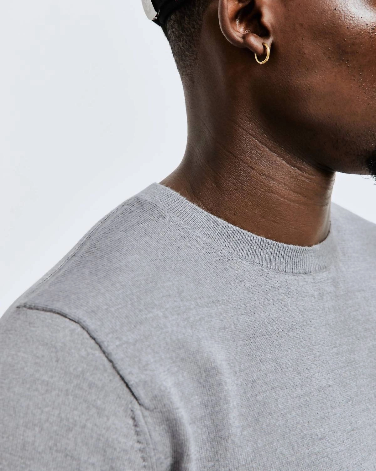 Lightweight Harry Crewneck In Heather Grey