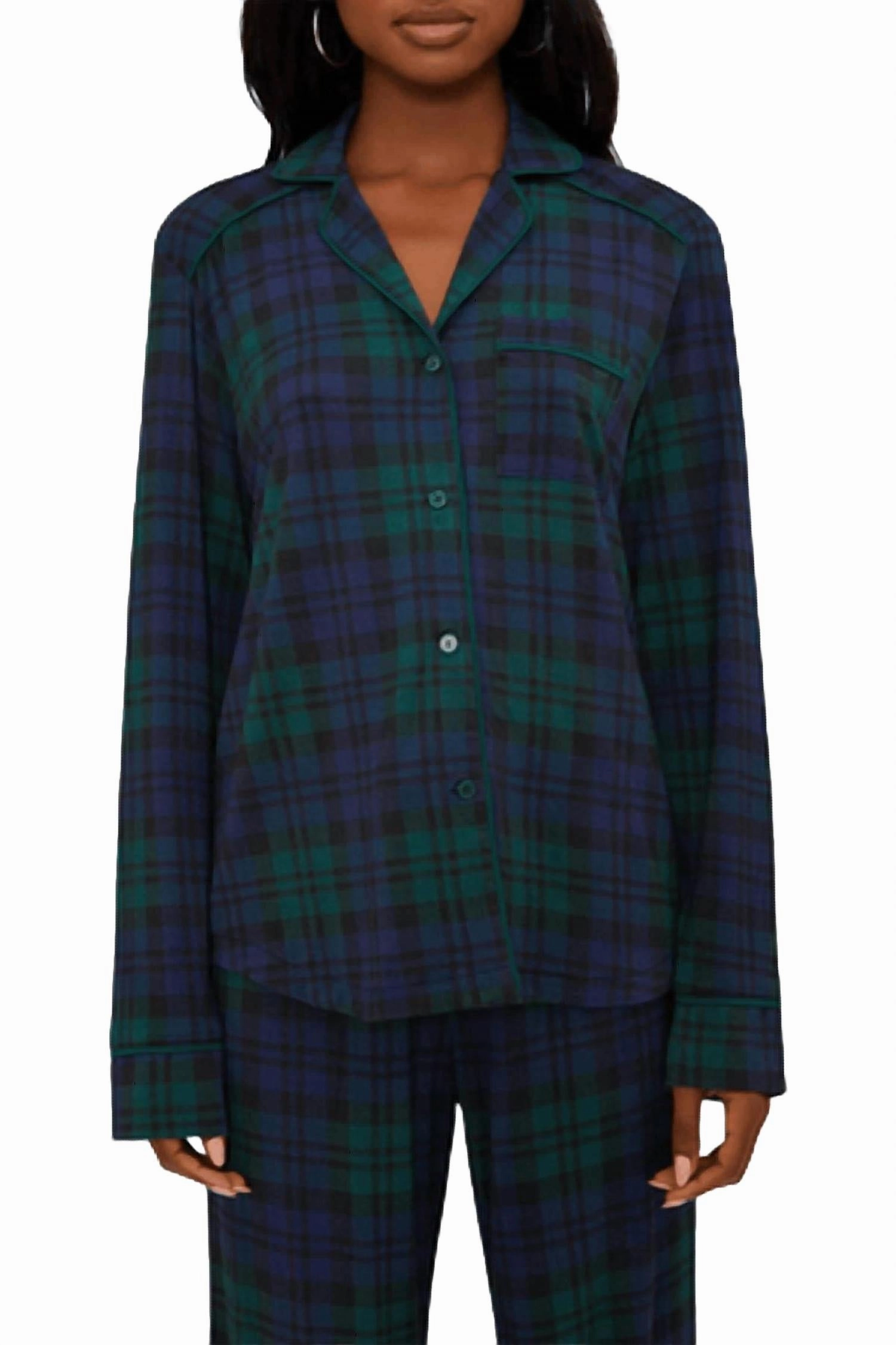 Livy Connie Pajama Set In Wintergreen