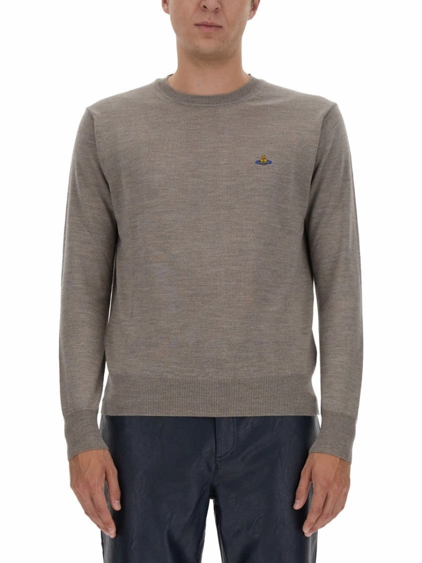 Logo-Embellished Virgin Wool Jersey With Classic Crew Neck