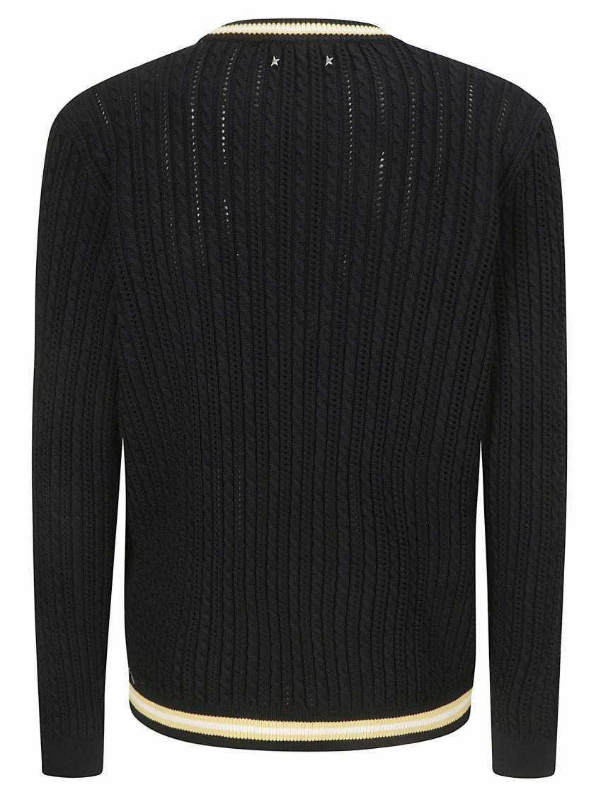 Long-Sleeved Cable Sweater