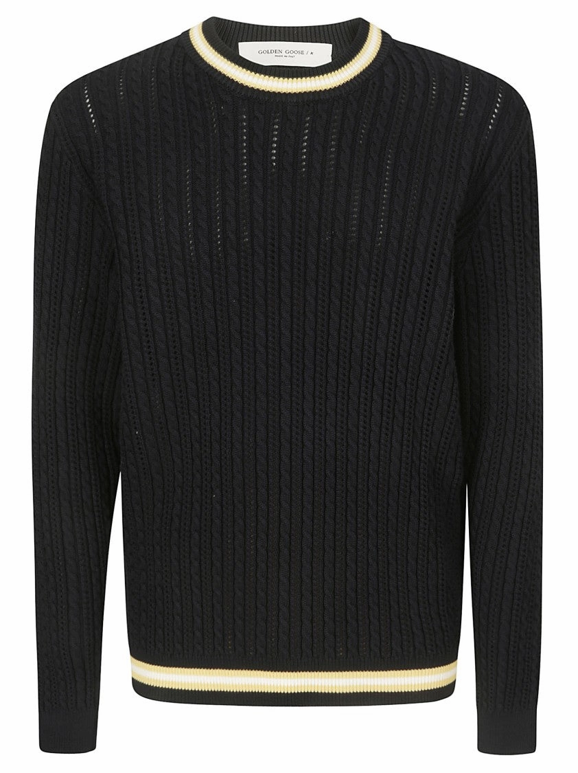 Long-Sleeved Cable Sweater