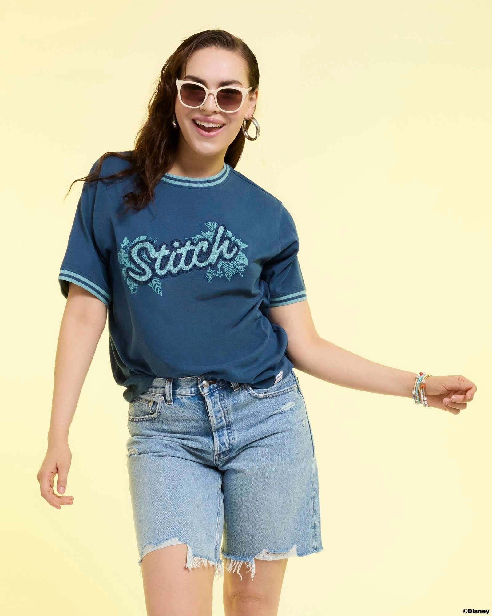 Loungefly x Disney Stitch Embroidered Sporty Tee