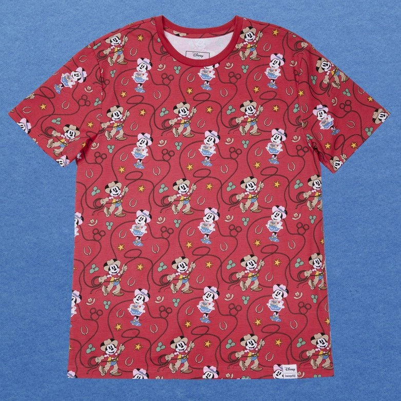 Loungefly x Disney Western Mickey and Minnie Unisex T-Shirt