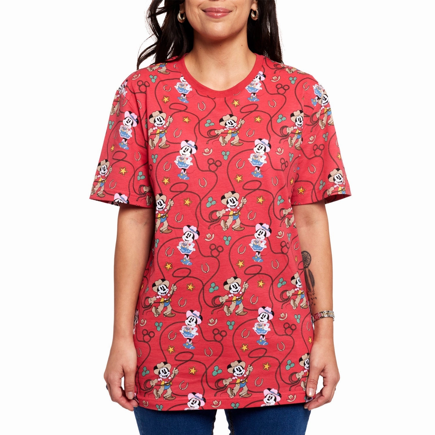 Loungefly x Disney Western Mickey and Minnie Unisex T-Shirt