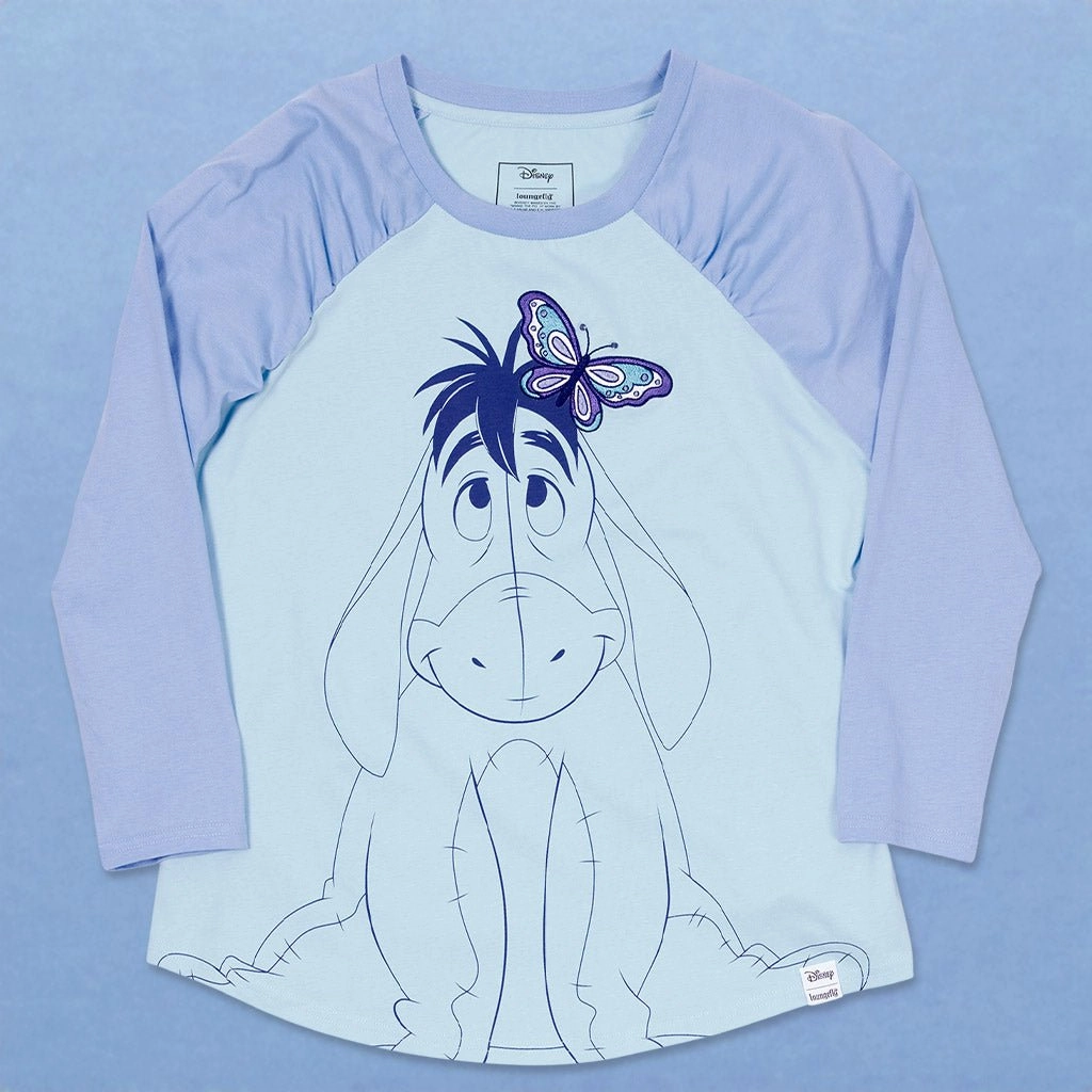 Loungefly x Disney Winnie The Pooh Eeyore Shirred Raglan Tee