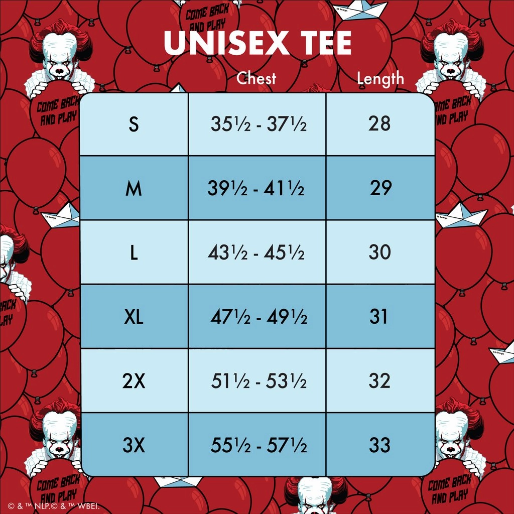 Loungefly x Warner Brothers IT Pennywise Unisex Tee Shirt