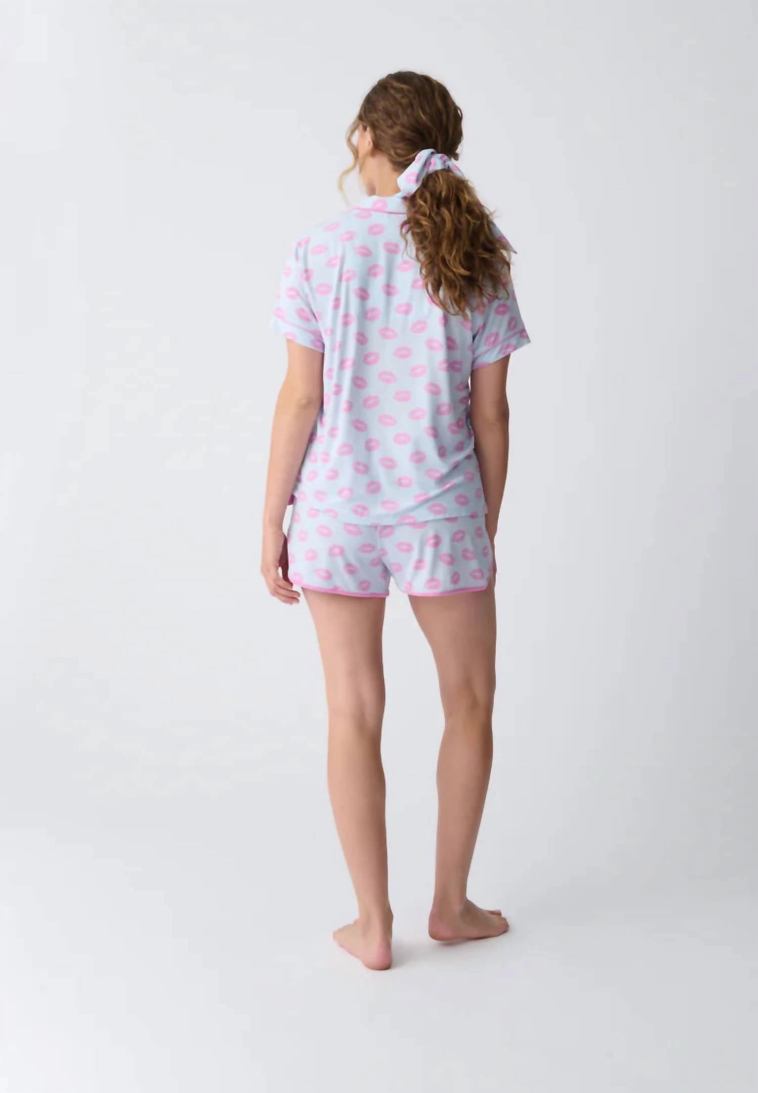 Lovely Dreams Pajama Set In Light Blue