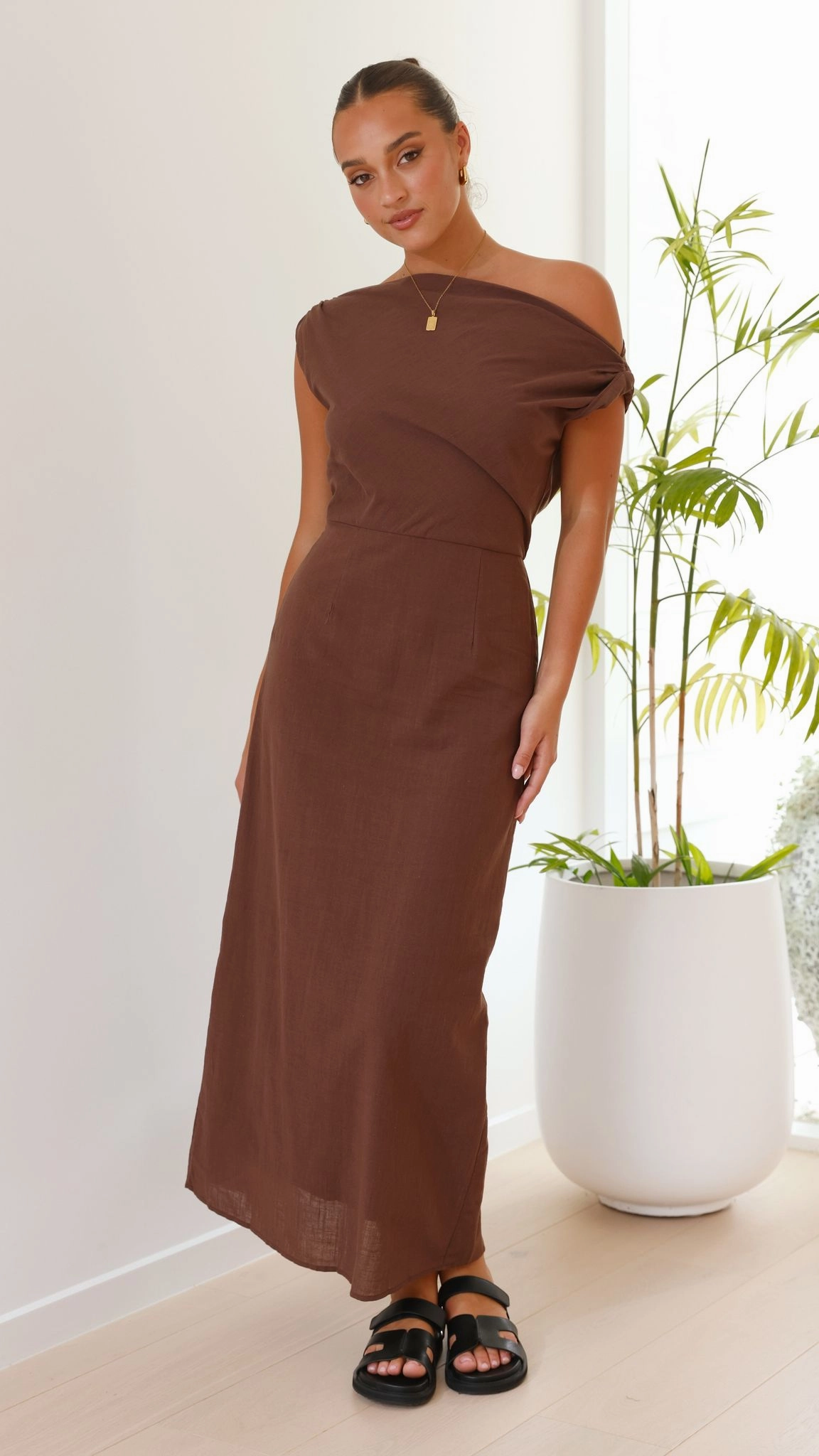 Luci Maxi Dress - Brown