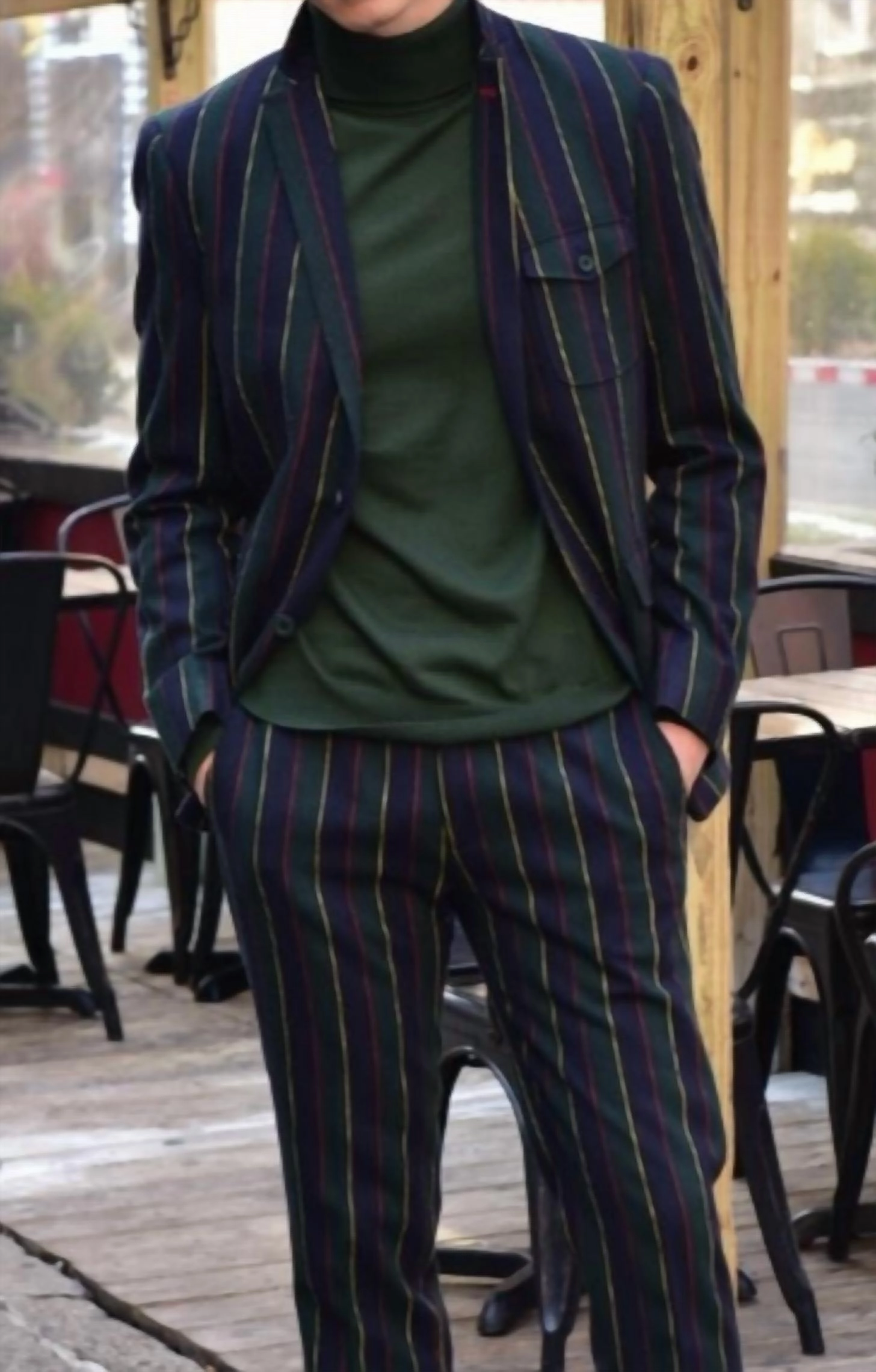 Luxe Fine Gauge Turtleneck In Pine