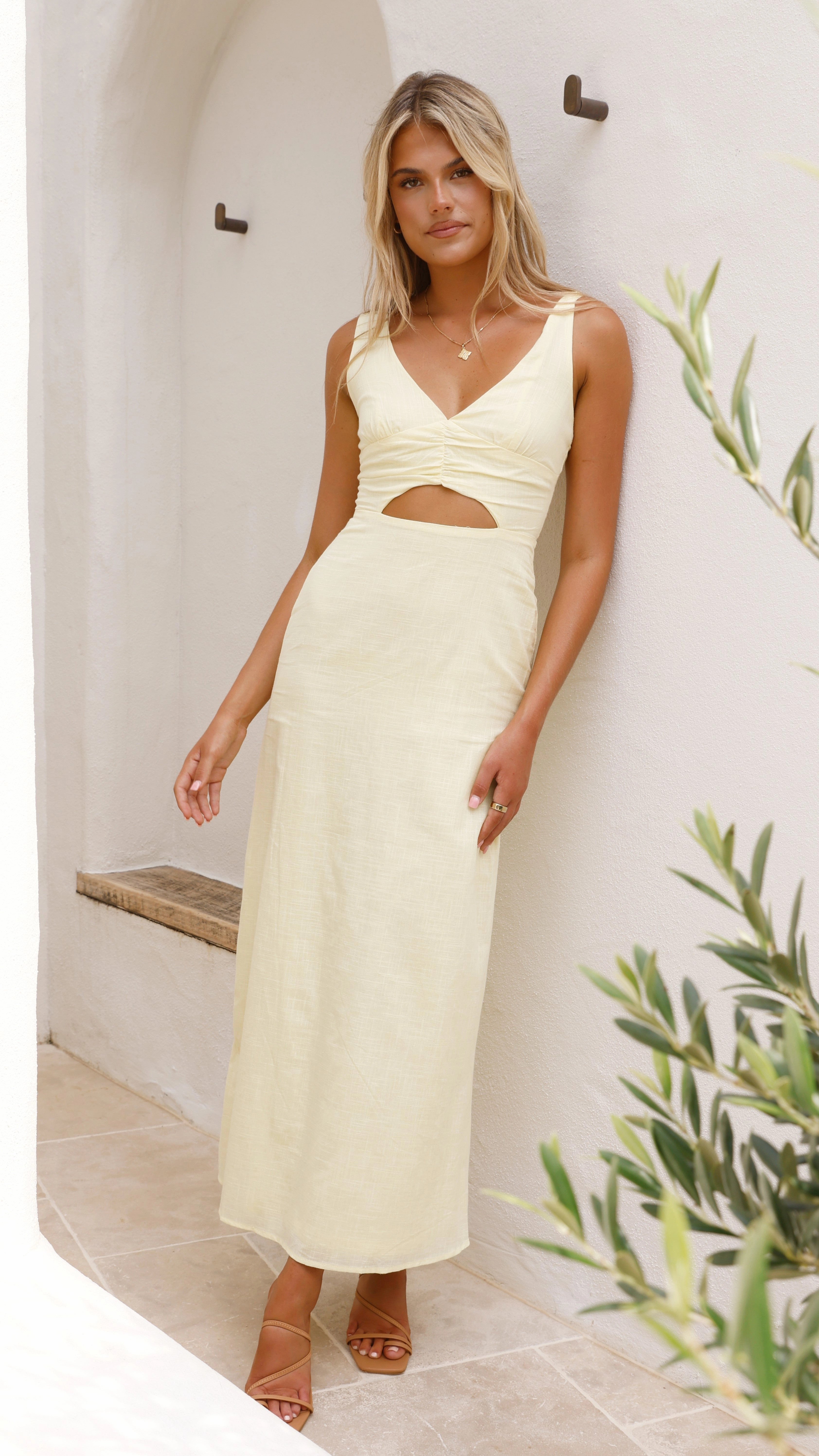 Mahalia Maxi Dress - Soft Yellow
