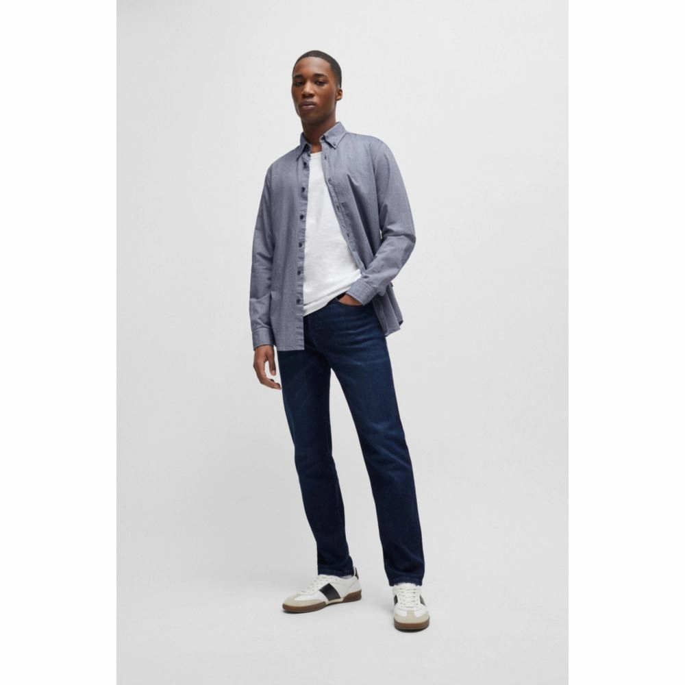 Maine Regular-fit jeans in dark-blue comfort-stretch denim